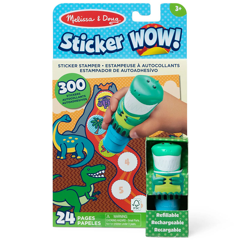 Stempel z naklejkami Sticker WOW! Dinozaur Melissa & Doug