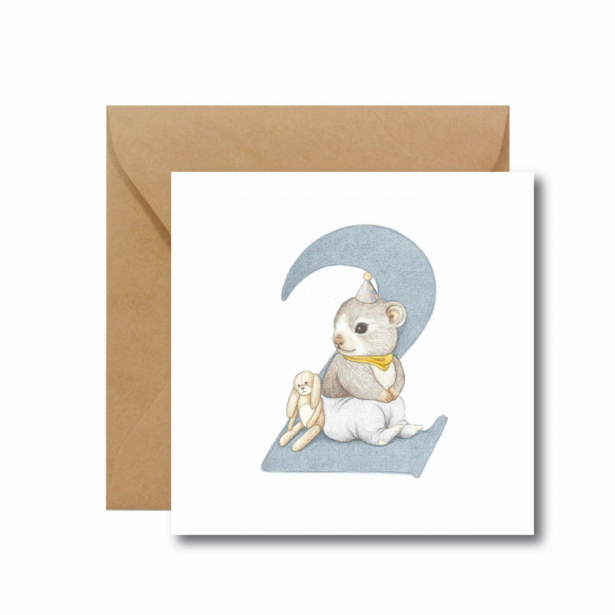 kartka na drugie urodziny Hi Little