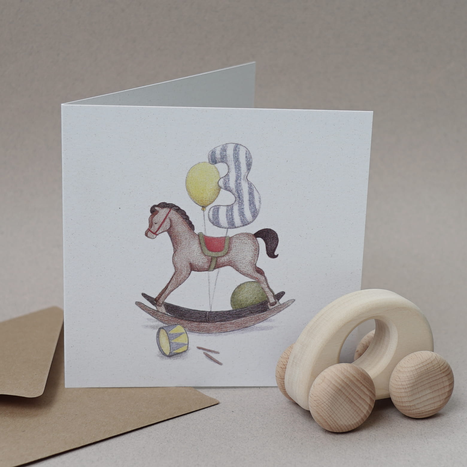 Kartka na trzecie urodziny Hi Little