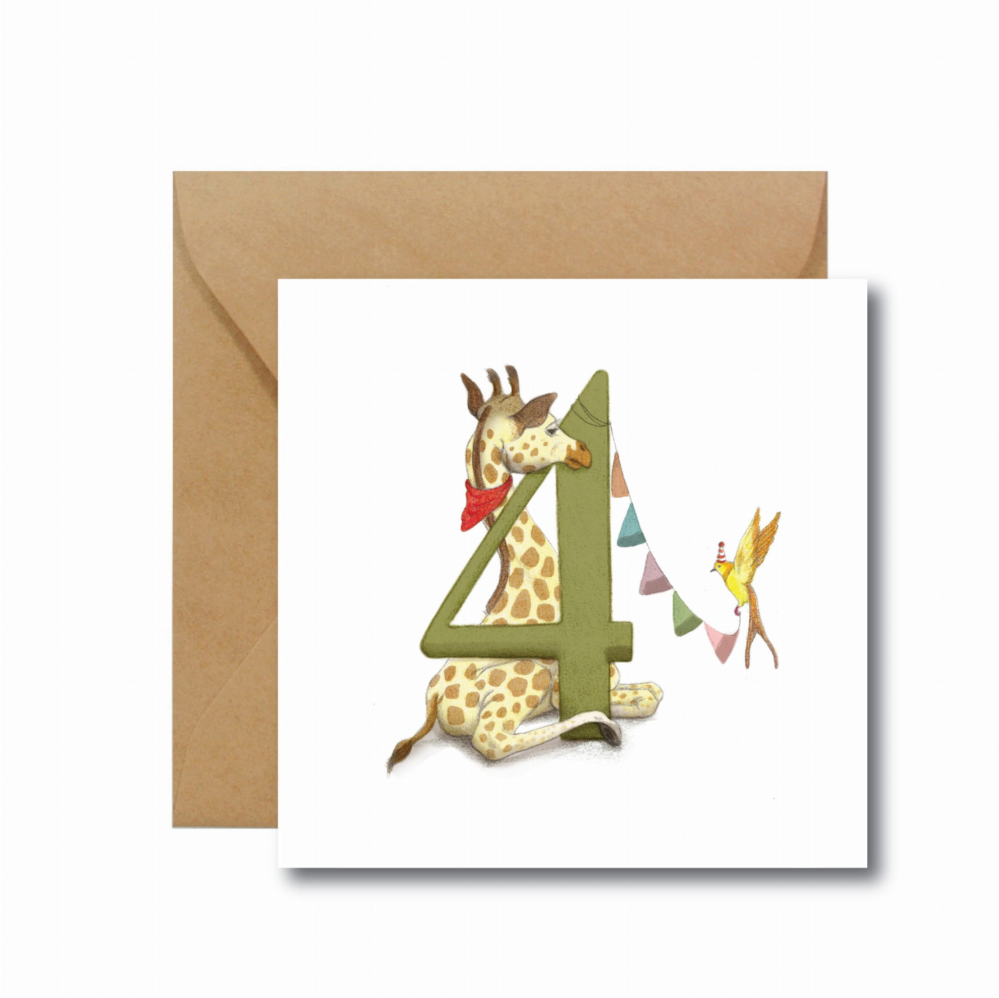 Kartka na czwarte urodziny Hi Little