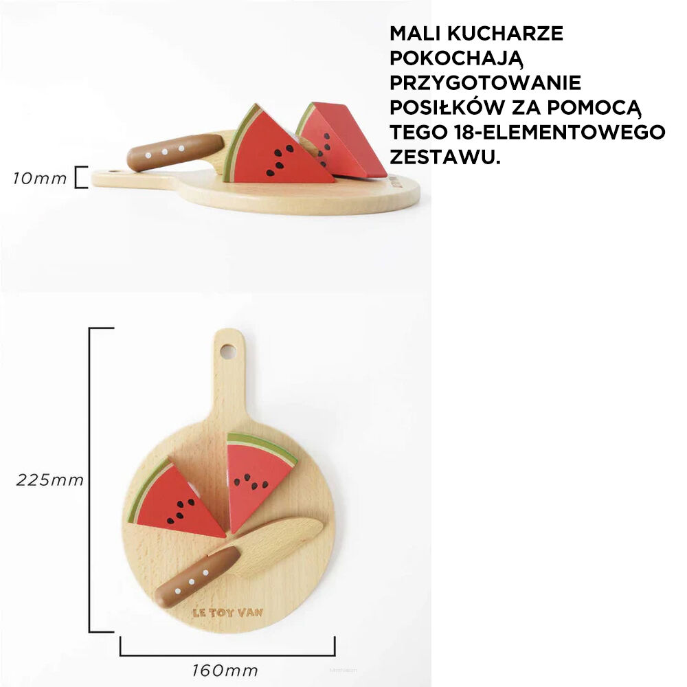 Drewniane warzywa i owoce do krojenia na rzep le toy van