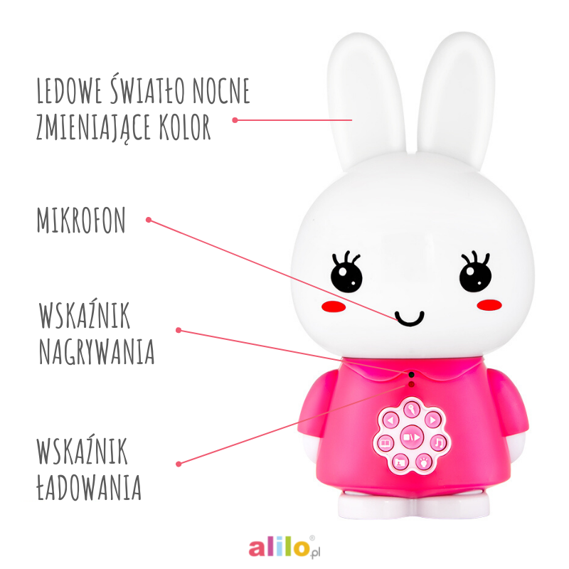 Alilo Honey Bunny G6 różowy