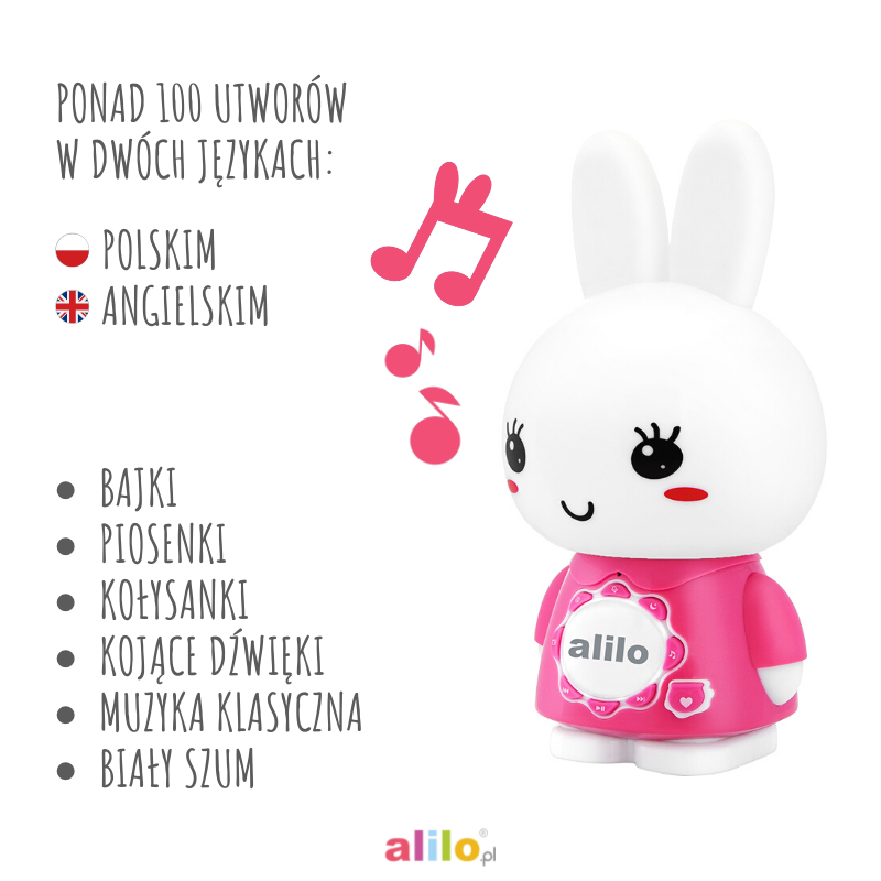 Alilo Big Bunny G7C różowy