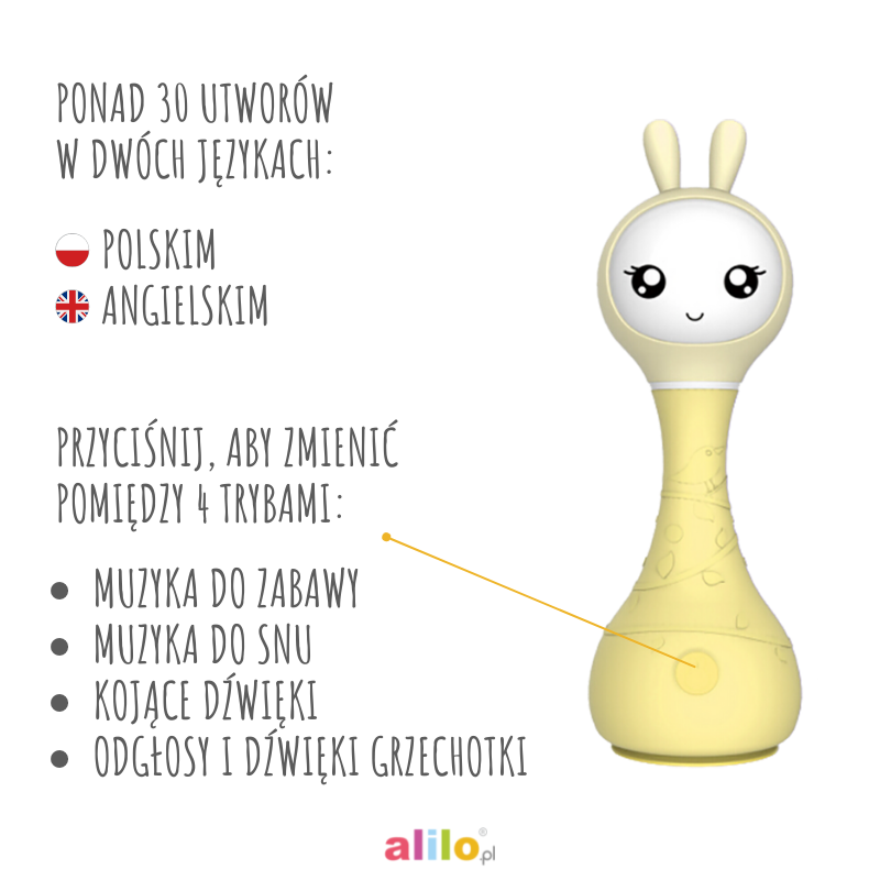 Alilo Smarty Bunny żółty