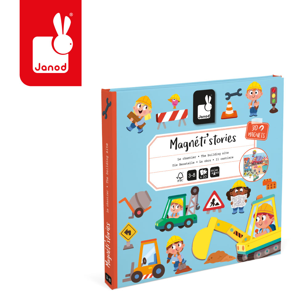 Magnetyczna układanka Plac Budowy Janod