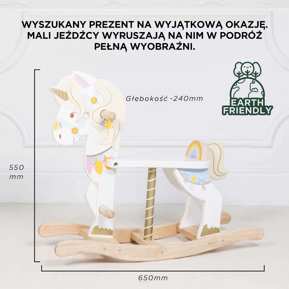 Koń na biegunach - jednorożec Le Toy Van