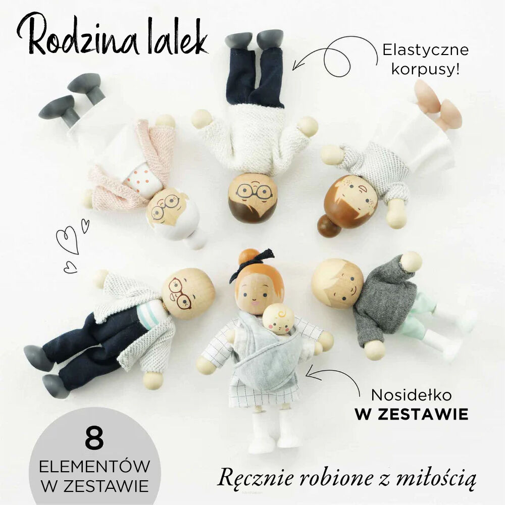 Rodzina drewnianych lalek Le Toy Van