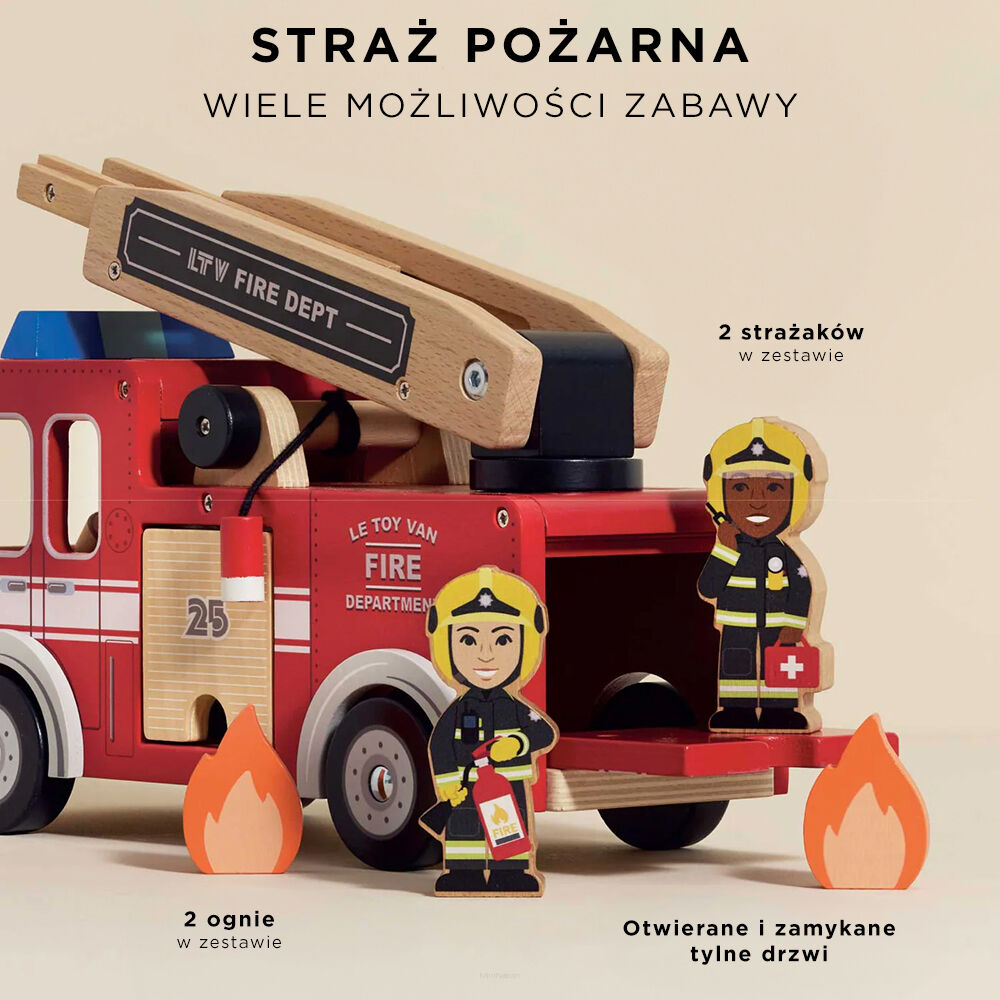 Drewniany wóz strażacki Le Toy Van
