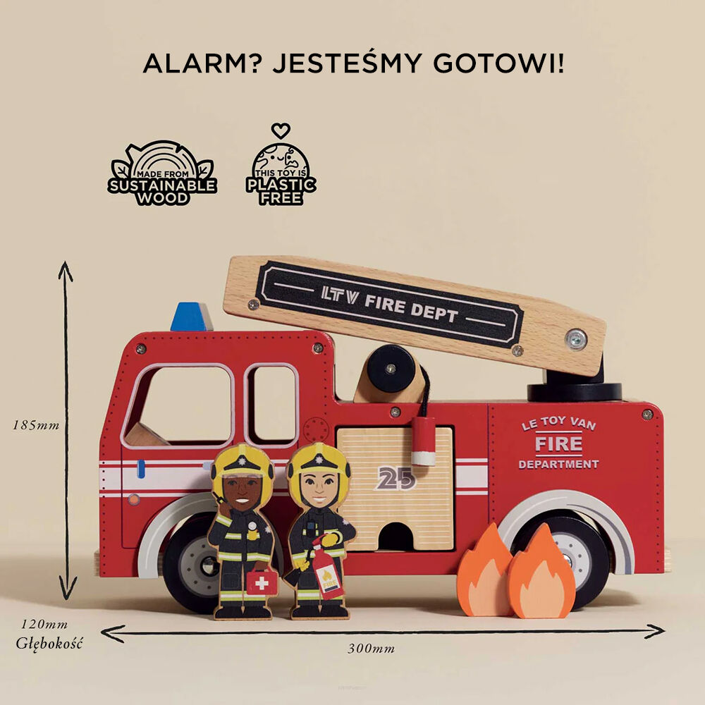 Drewniany wóz strażacki Le Toy Van