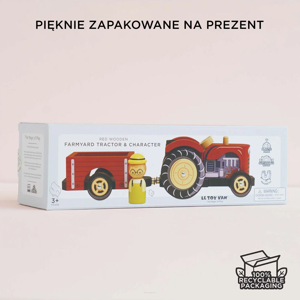 czerwony traktor le toy van