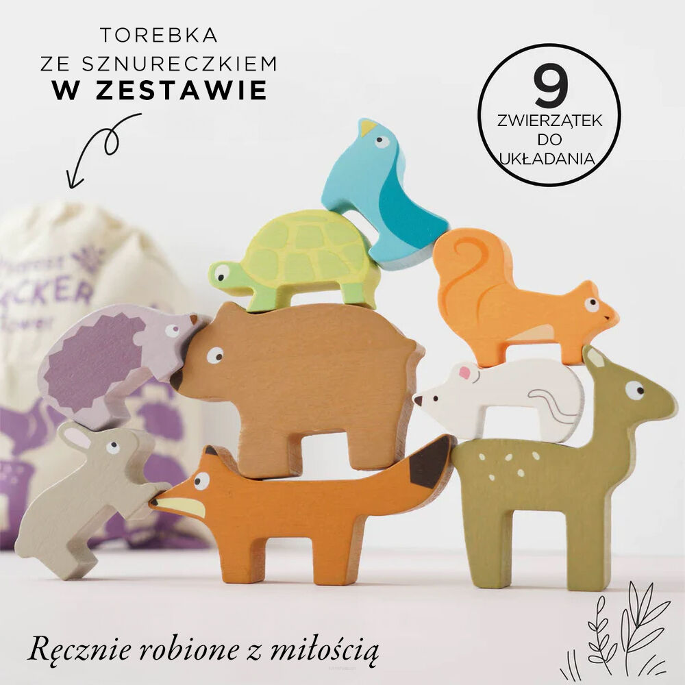 drewniane figurki leśne zwierzęta le toy van