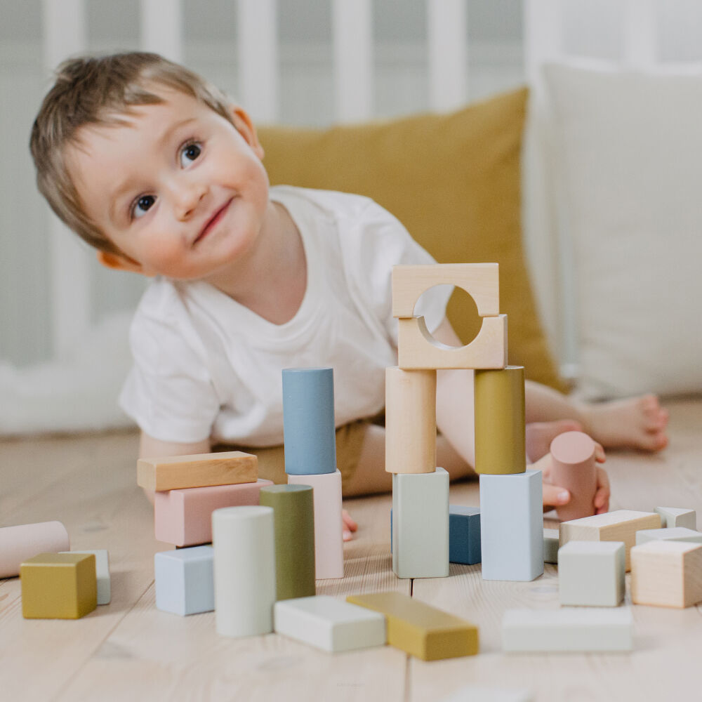 drewniane klocki micki