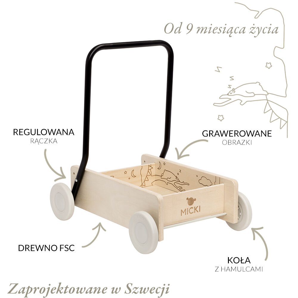 Pchacz drewniany Micki