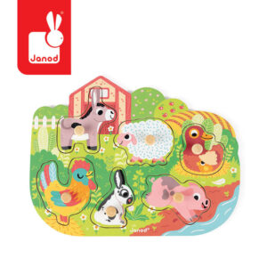 Drewniana układanka Wesoła Farma Janod