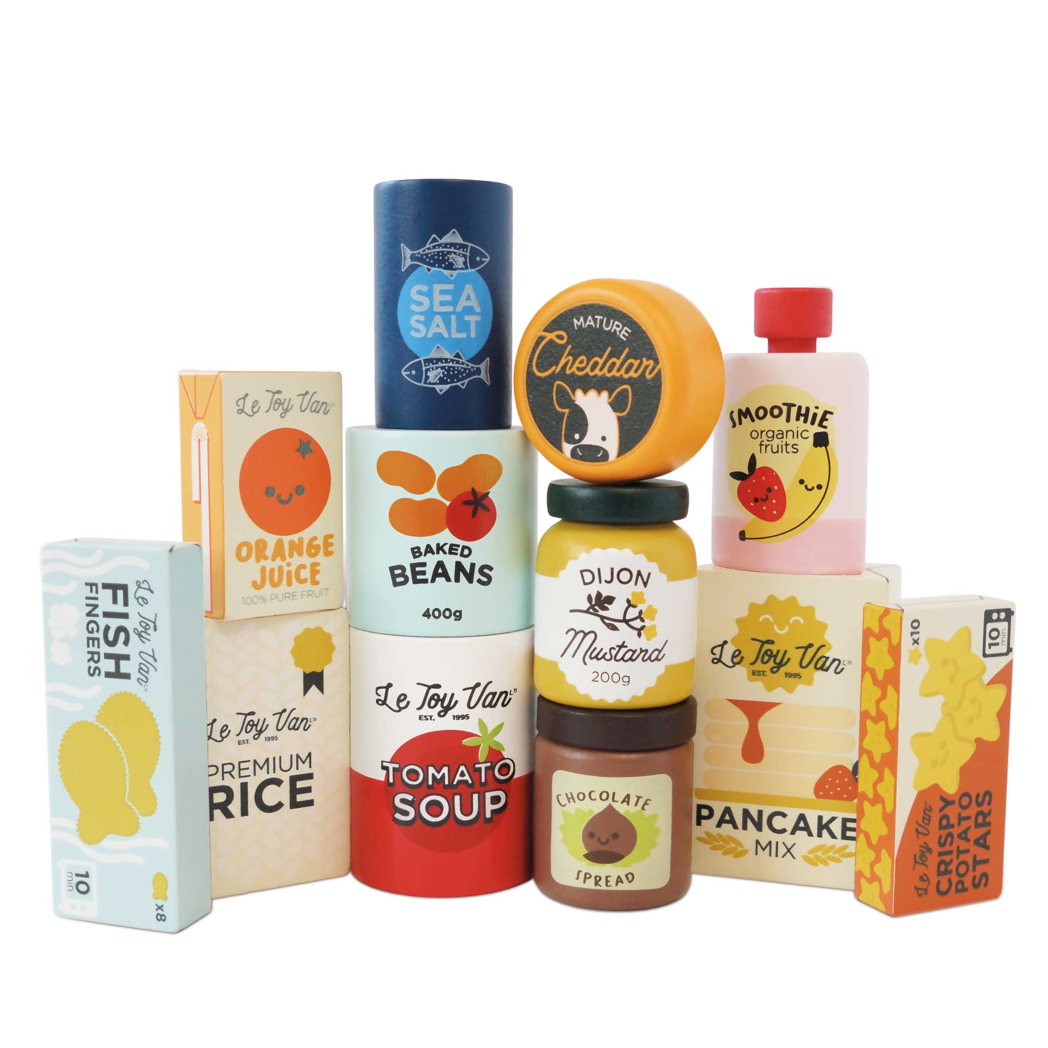 Artykuły spożywcze drewniane 12 sztuk Le Toy Van