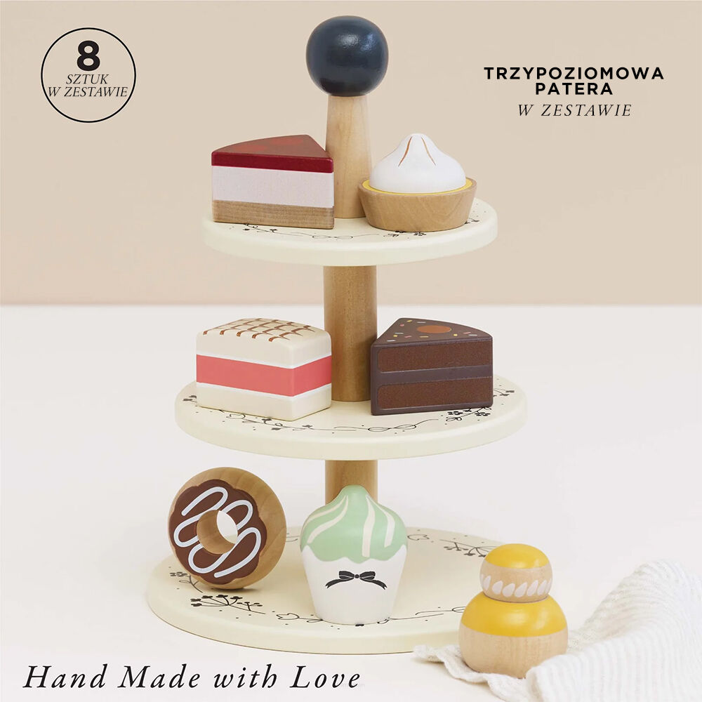 Ciastka drewniane na paterze Le Toy Van