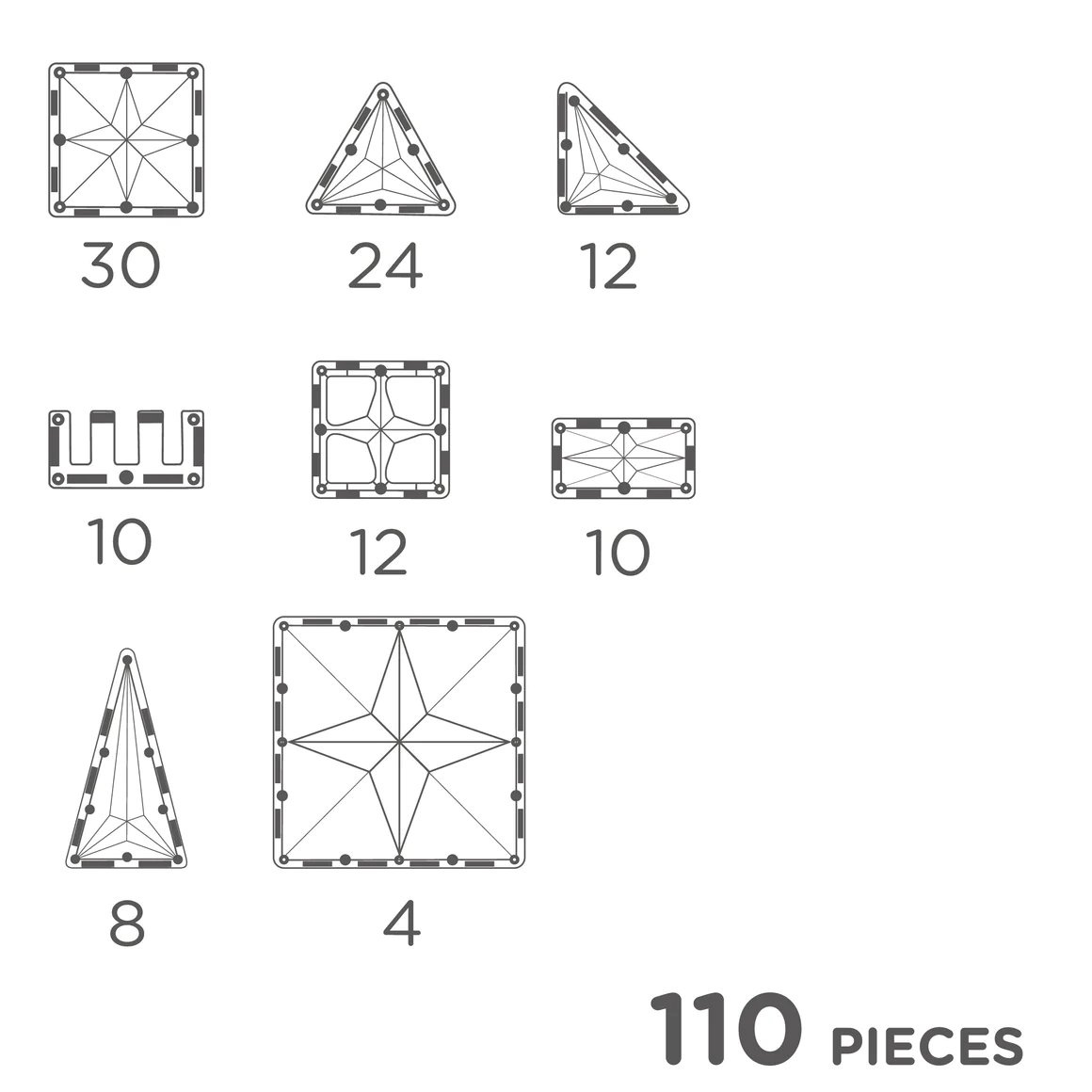 klocki magnetyczne cleverclixx 110 el.
