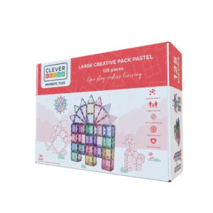 Cleverclixx Klocki magnetyczne Large Creative Pack Pastel 125 el.