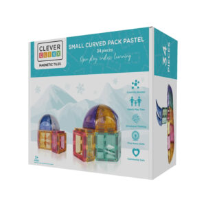 Cleverclixx Klocki magnetyczne Small Curved Pack Pastel