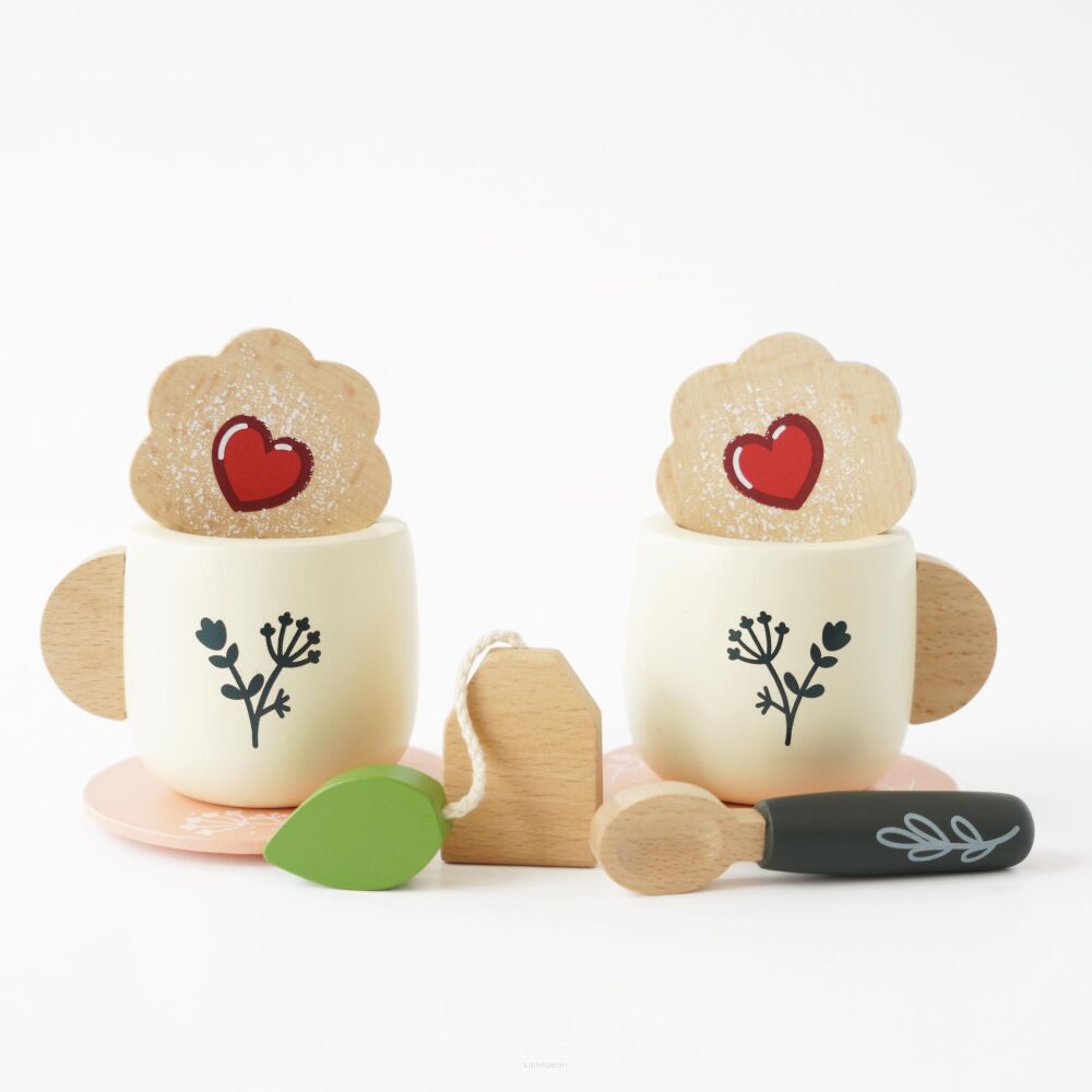 Drewniany zestaw do herbaty z tacą Le Toy Van