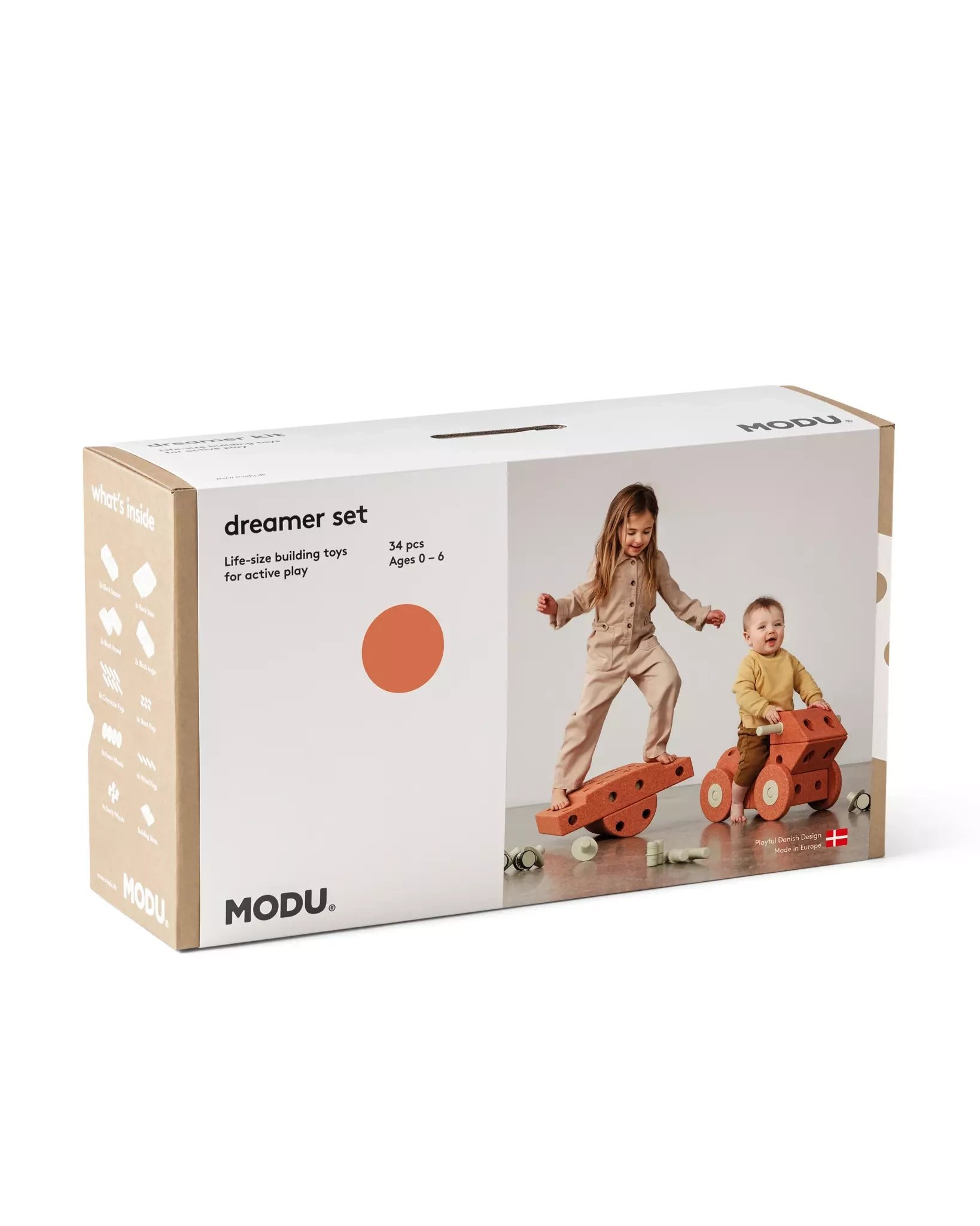 Klocki MODU Dreamer set 34 el. pomarańczowy