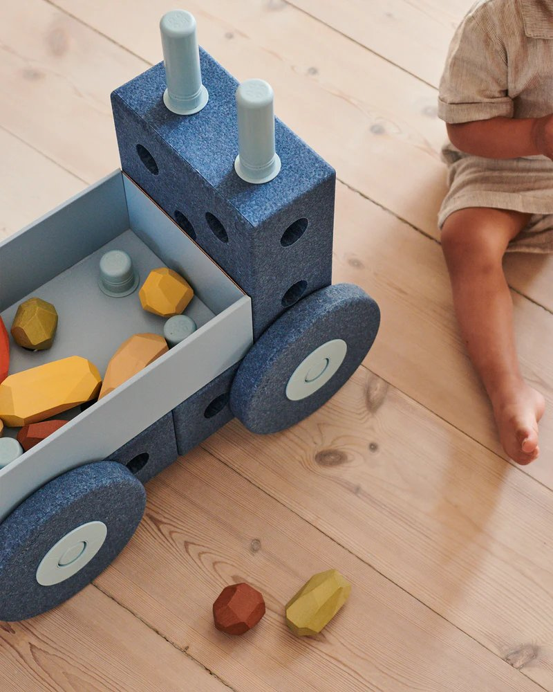 Klocki MODU Pchacz 3w1 niebieski