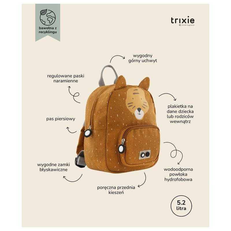 Mały Plecak Trixie – Tygrys