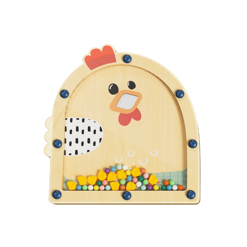 Drewniana gra zręcznościowa Nakarm kurę Topbright