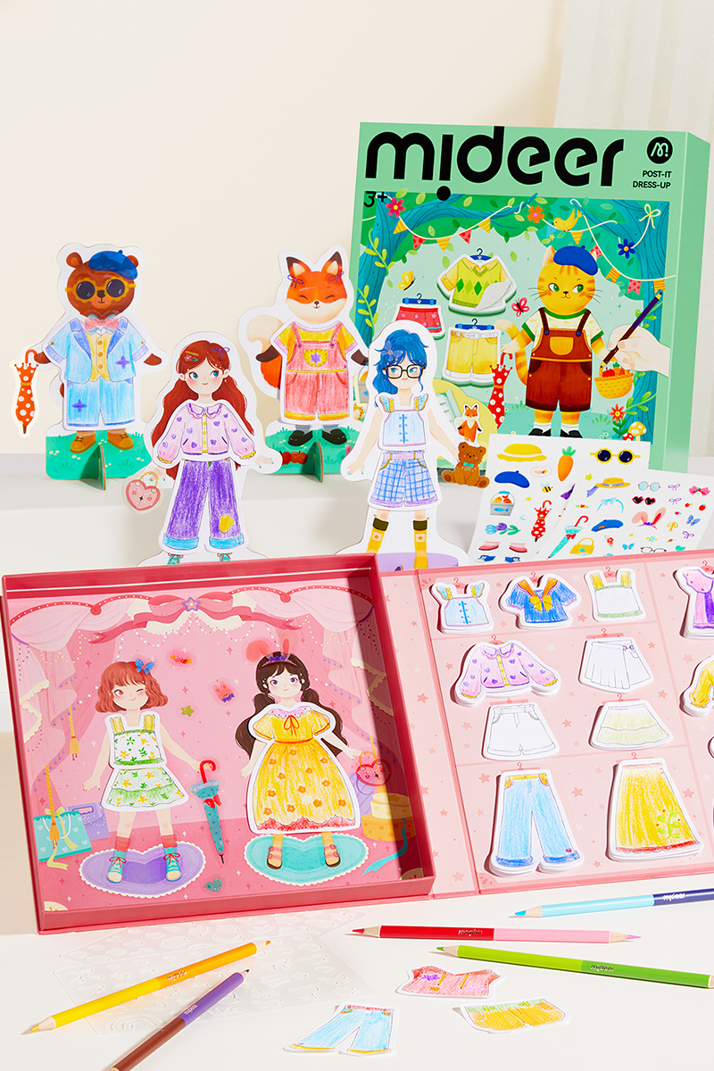 Kolorowanka przebieranka – przyjaciółki Mideer