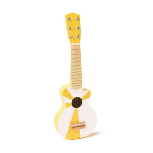 Drewniana gitara dla dzieci yellow white