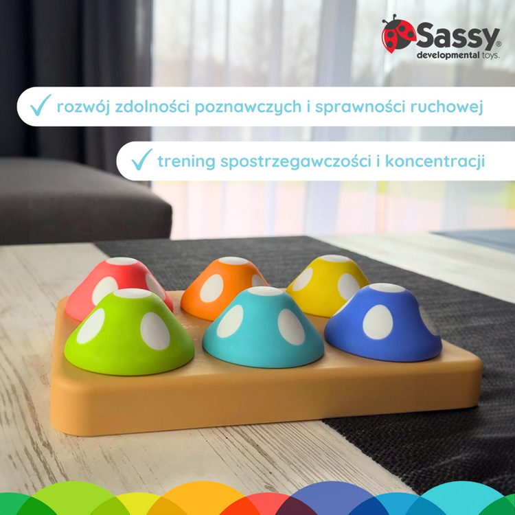 sassy sorter pstotne grzybki
