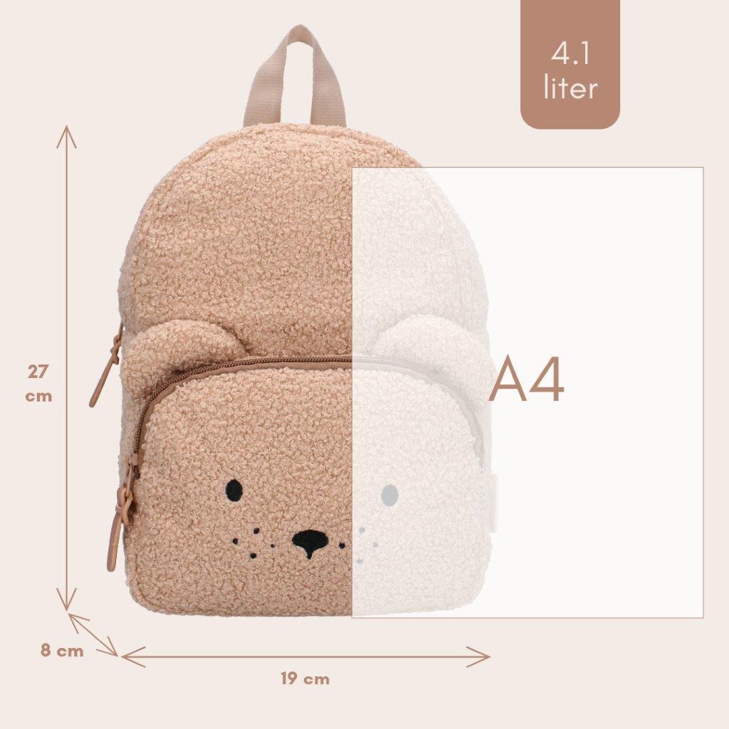 Pluszowy plecak z misiem – beżowy Kidzroom