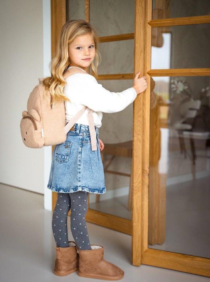 Pluszowy plecak z misiem – beżowy Kidzroom