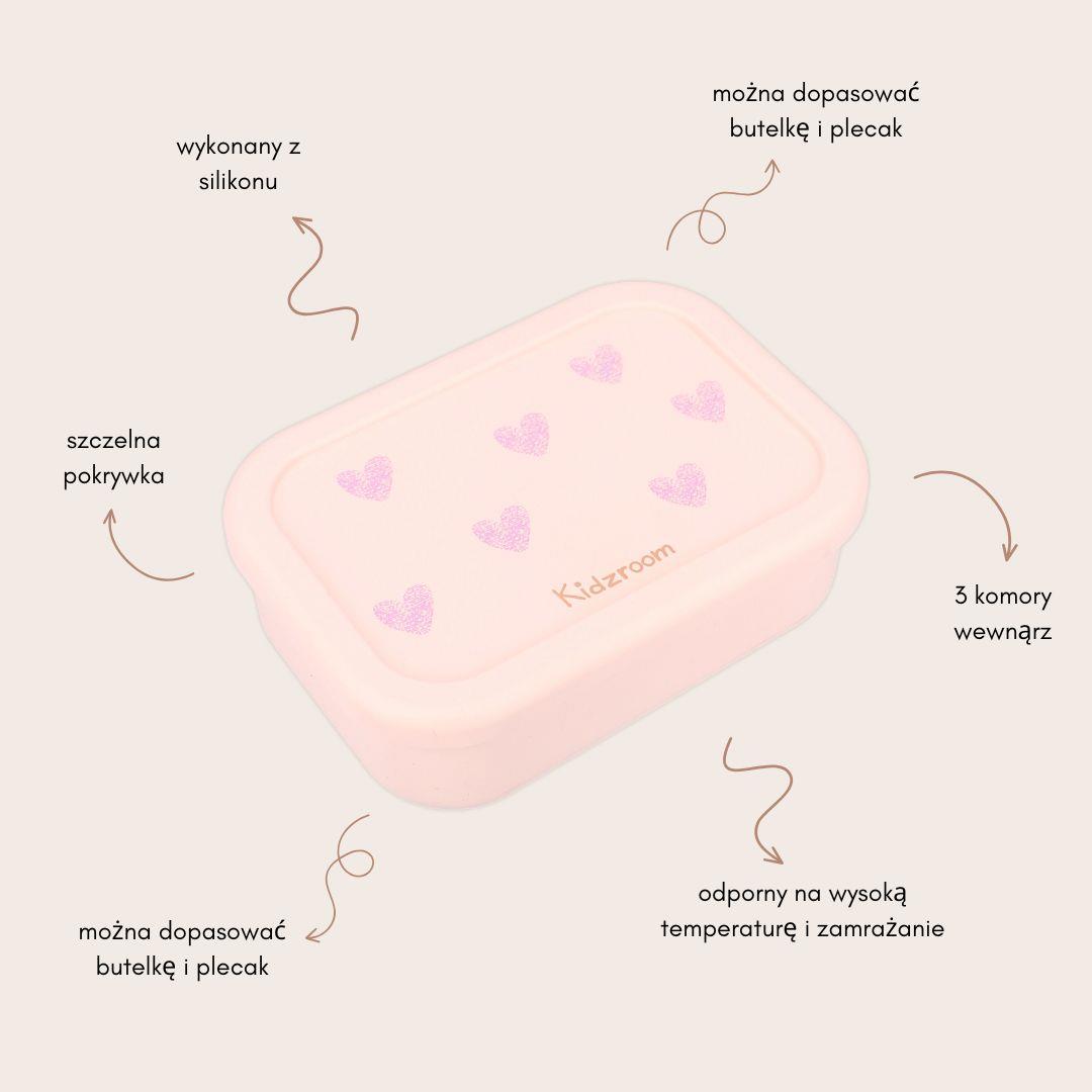 Lunchbox silikonowy Kidzroom serca