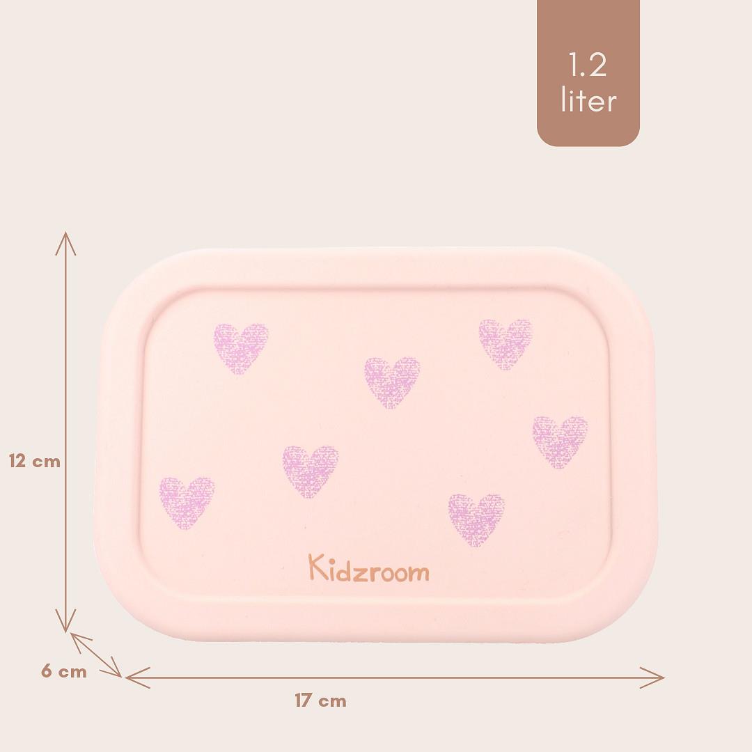 Lunchbox silikonowy Kidzroom serca
