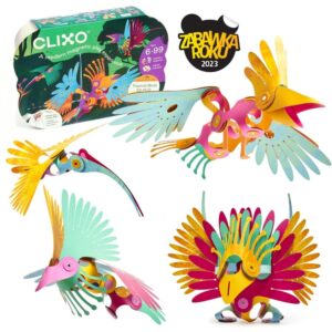 Klocki magnetyczne Tropikalne ptaki 22 el. Clixo