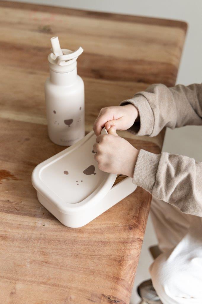 Bidon termiczny dla dzieci 350 ml – beżowy miś Kidzroom