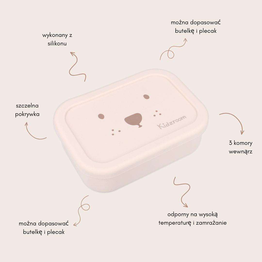 Lunchbox silikonowy Kidzroom z misiem