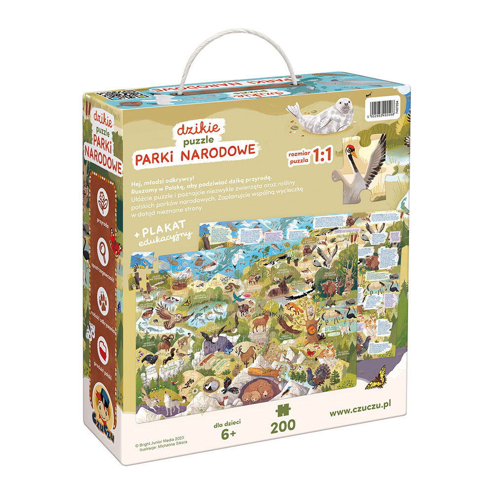 Czuczu Dzikie puzzle Parki Narodowe 6+