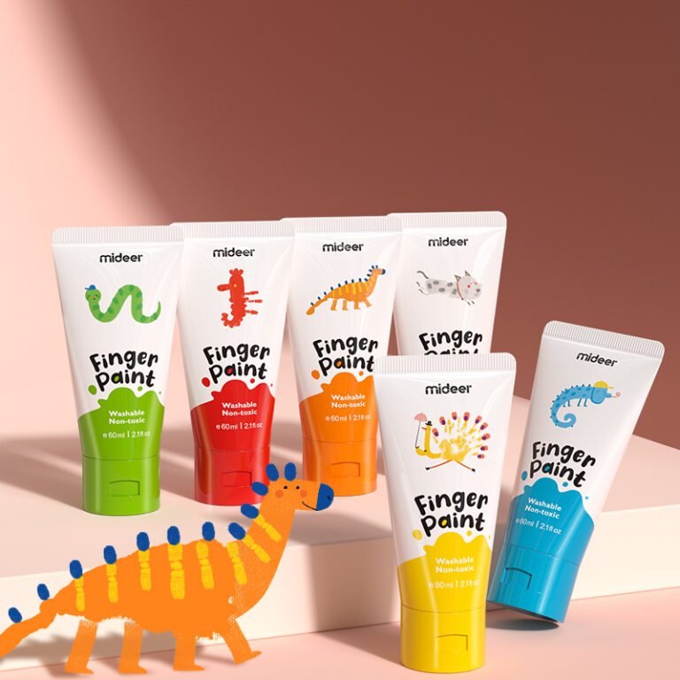 Farby do malowania palcami Mideer (6 kolorów)