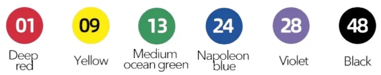 Markery akrylowe z okrągłą końcówką (6 kolorów)