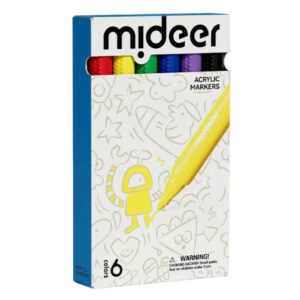 Markery akrylowe z okrągłą końcówką (6 kolorów)