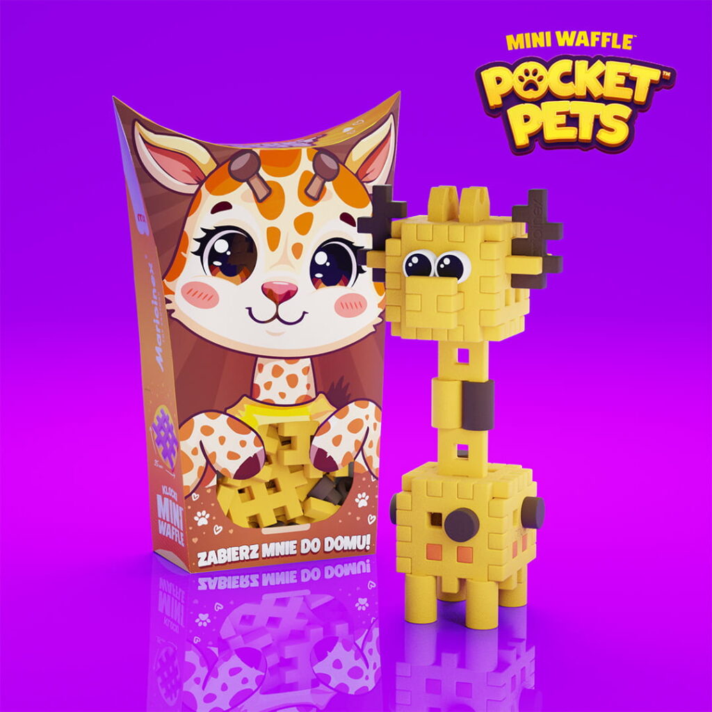 marioinex mini waffle pocker pets żyrafa