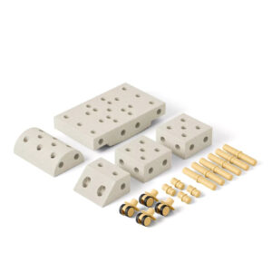 Klocki MODU Explorer set 20 el. beżowe