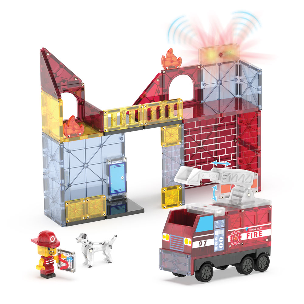 Klocki Magnetyczne Remiza Strażacka 50 el. Magna-Tiles