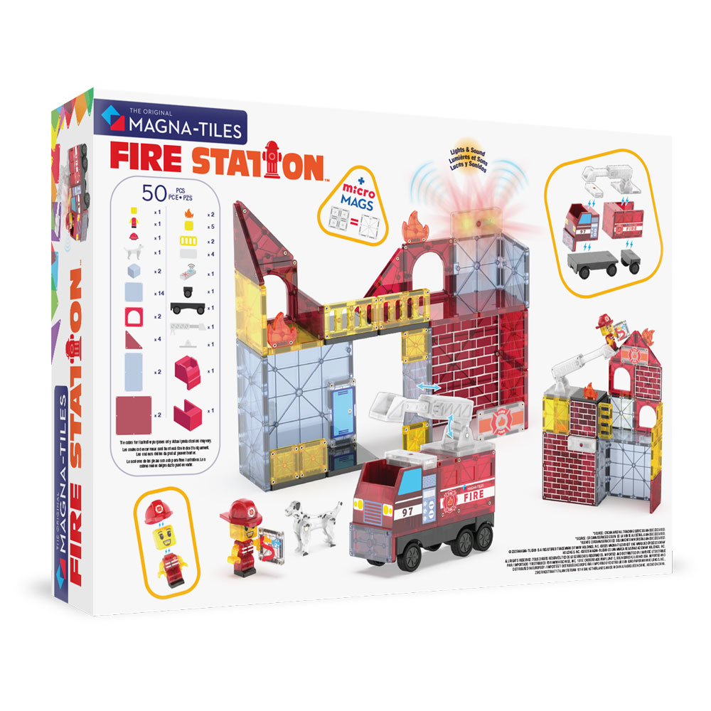 Klocki Magnetyczne Remiza Strażacka 50 el. Magna-Tiles