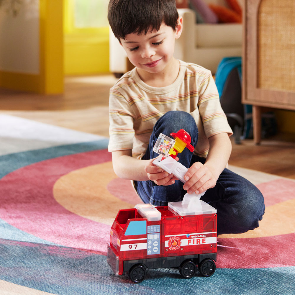 Klocki Magnetyczne Remiza Strażacka 50 el. Magna-Tiles