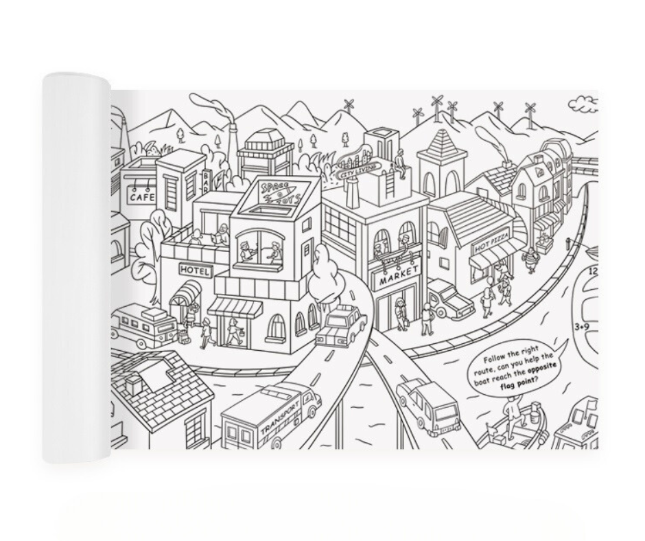 Kolorowanka w rolce - miasto (10m)