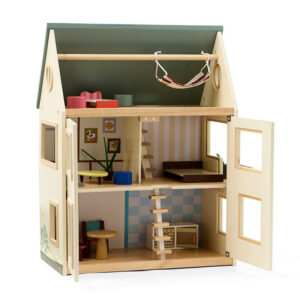 Beżowy domek dla lalek kids concept