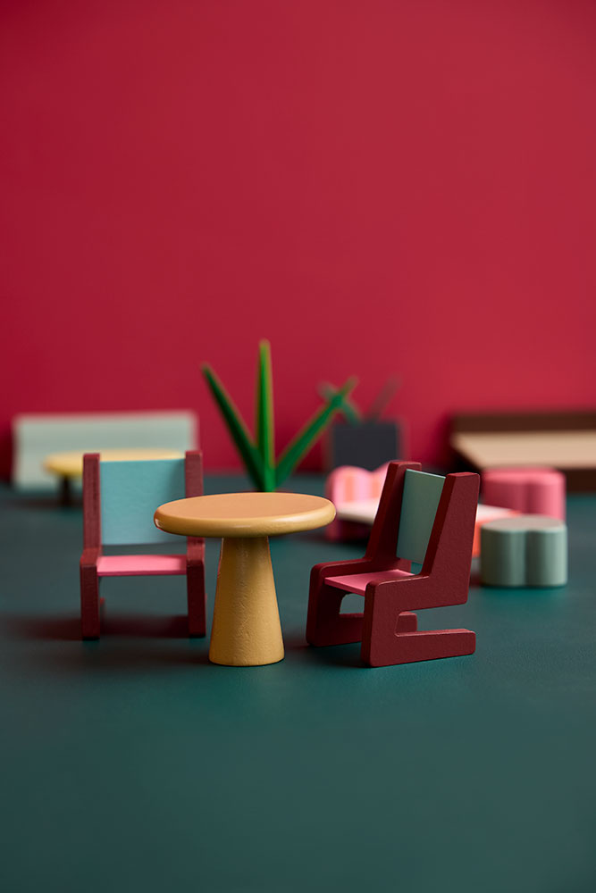 Beżowy domek dla lalek kids concept